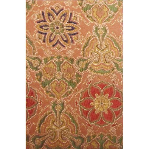 雲頭連環亀背花章文錦