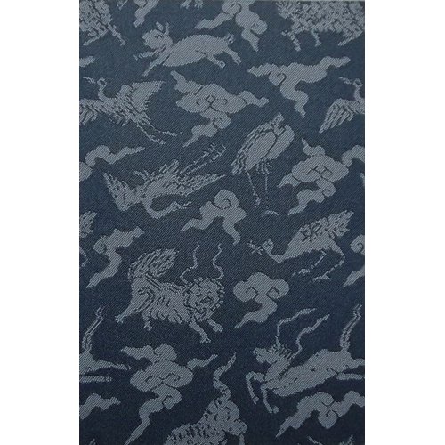 飛雲鳥獣文緞子